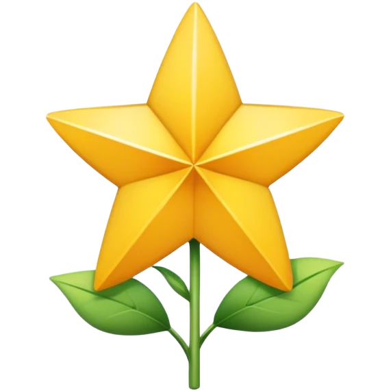 Star growing instead of a flower like a saple emoji
