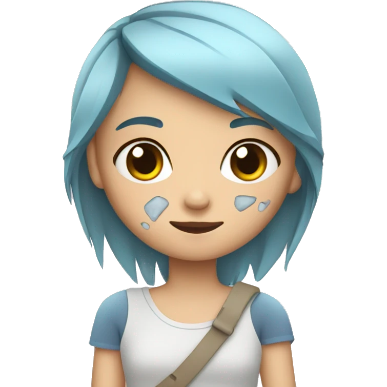 Girl with broken arm plaster emoji