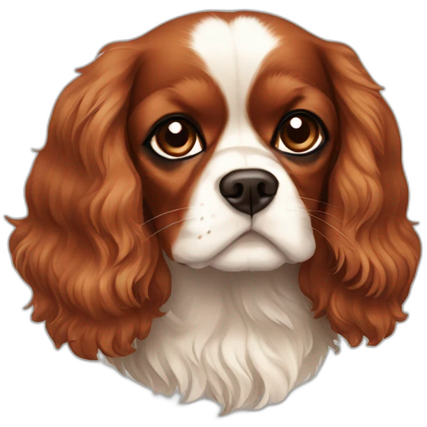 Brown Cavalier King Charles Spaniel emoji