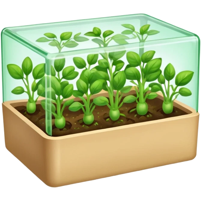 aromatic sprouts in a flat transparent box emoji