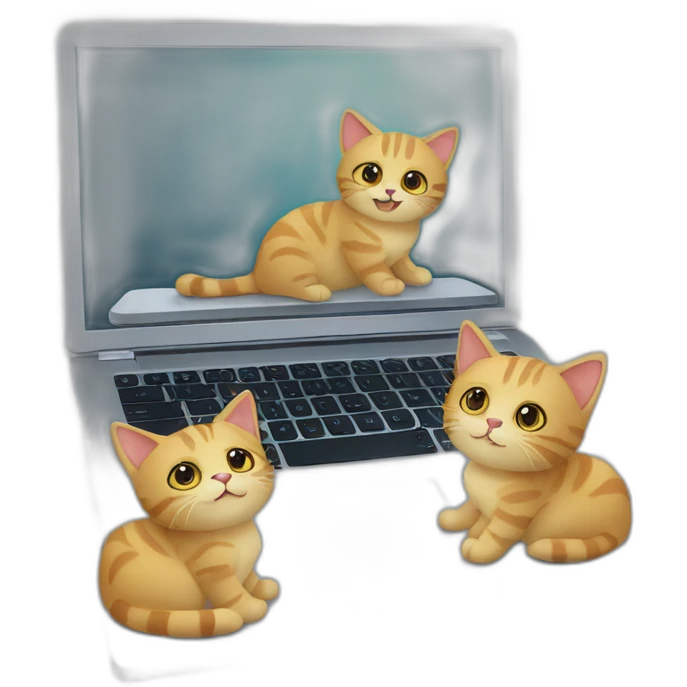 Cat-on-laptop emoji