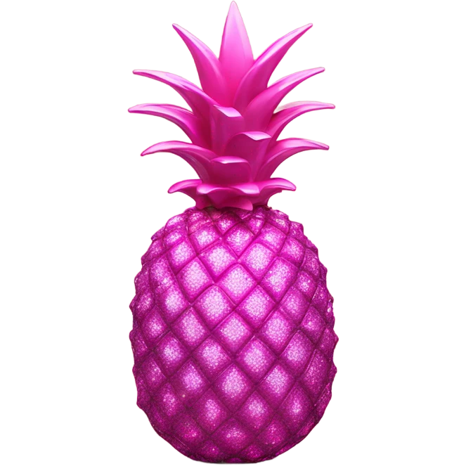 Pink pineapple with glitter realistic  emoji
