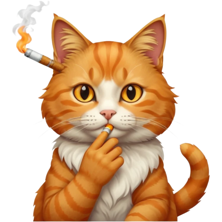 cat with cigarete emoji