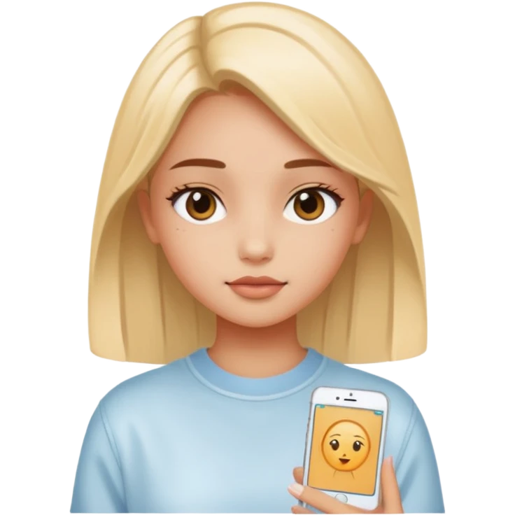 Girl with y2k style emoji