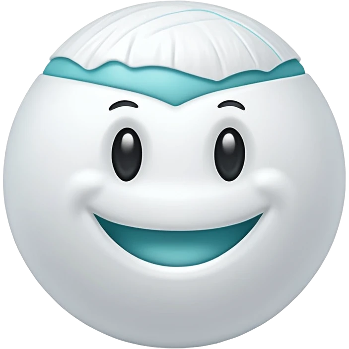 Ball of white dental floss emoji
