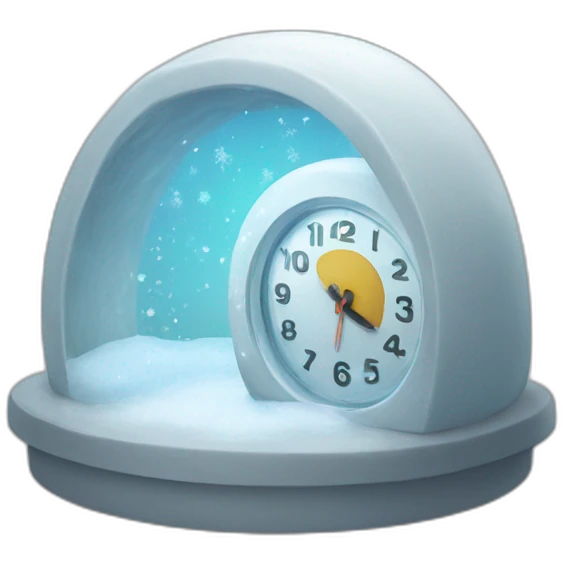 timer clock in igloo emoji
