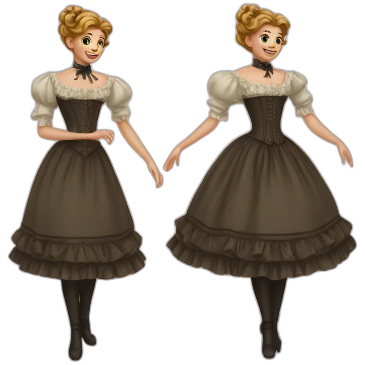 💃🏼 Twirl Victorian emoji