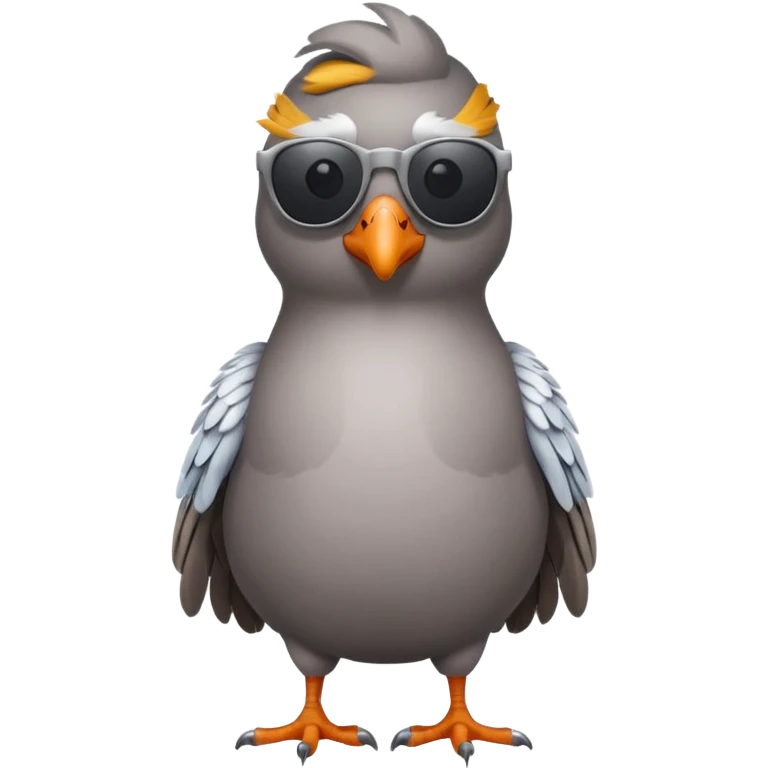 Pigeon with sunglasses emoji