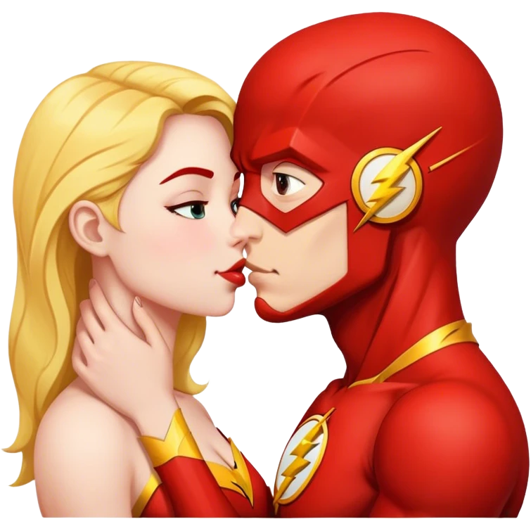 The Flash in Kiss She Flash Girl Romantic emoji