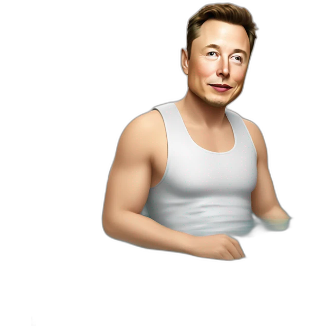 Elon Musk dans un bain emoji