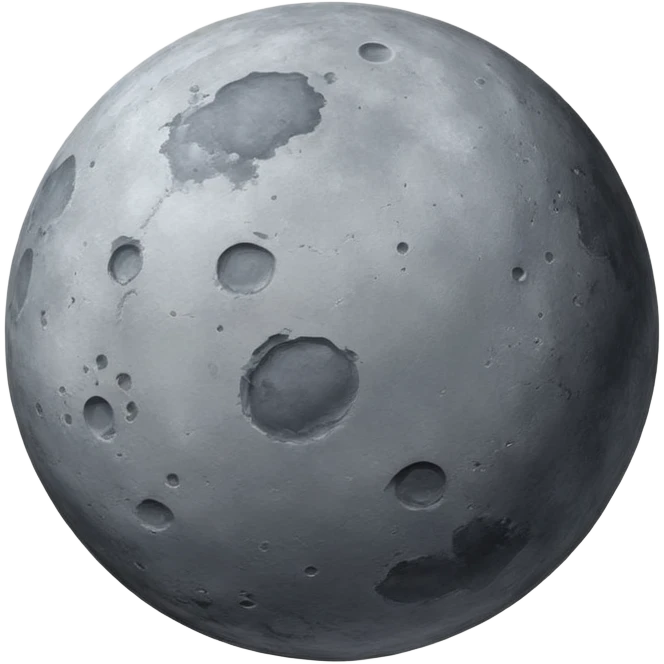 Mercury is a round planet emoji