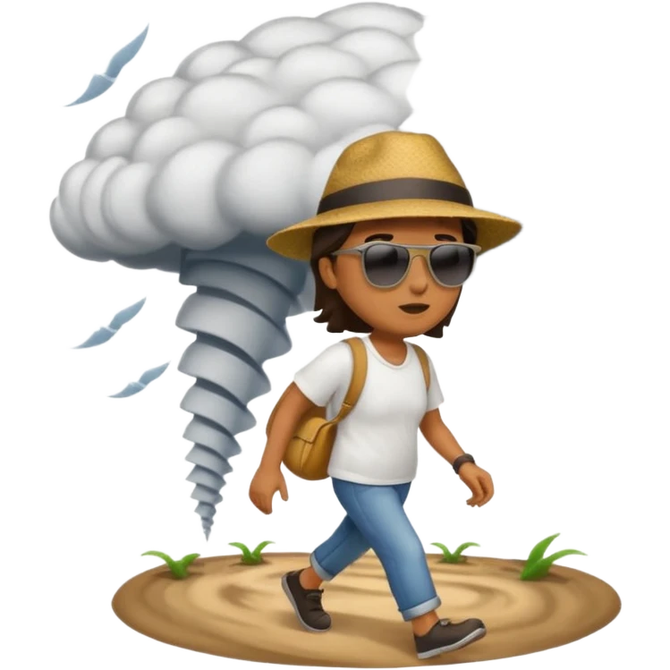 wiling around in the nado emoji