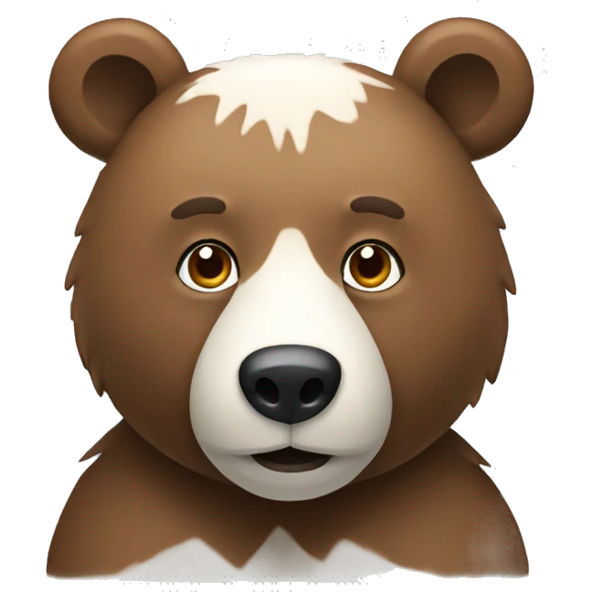 white and brown bear emoji
