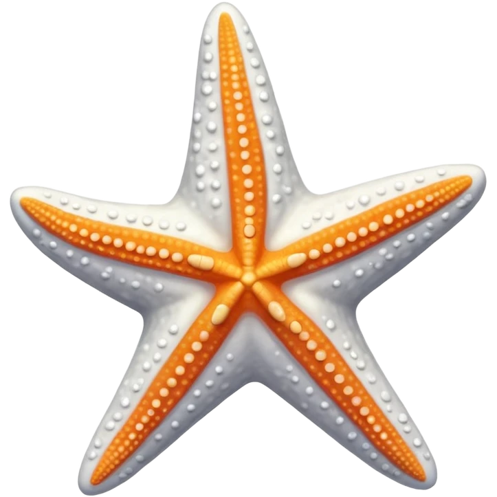 all white star fish emoji