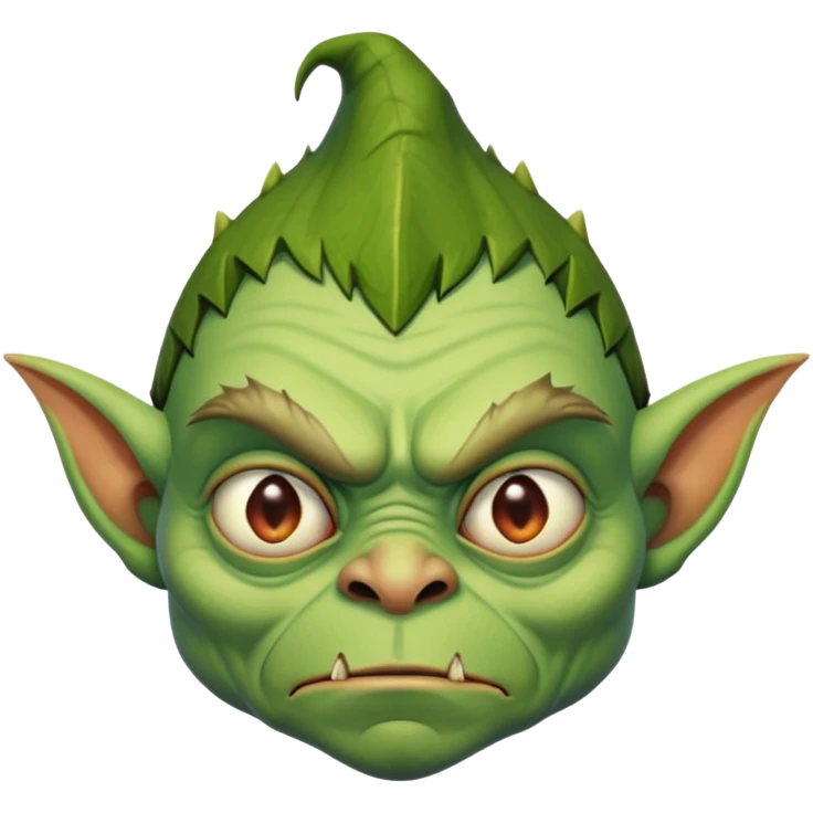 goblin with exaggerated resemblance to Steven Miller emoji