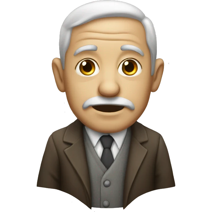 Old nothing wearing man emoji