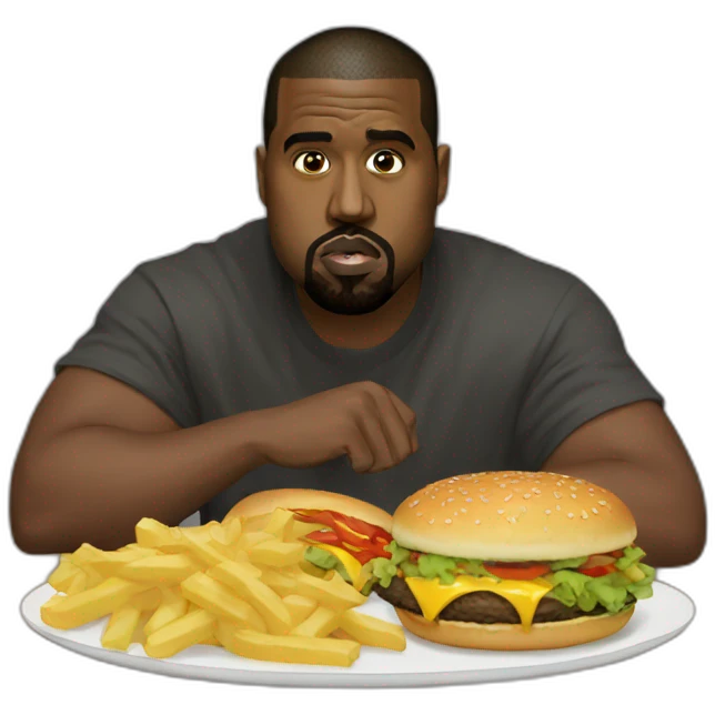 Kanye eat Big Mac  emoji