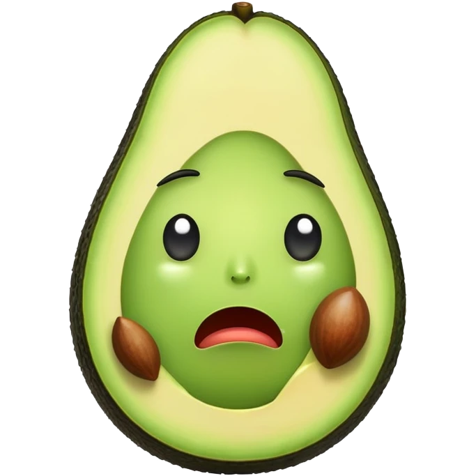 sad avocado crying emoji