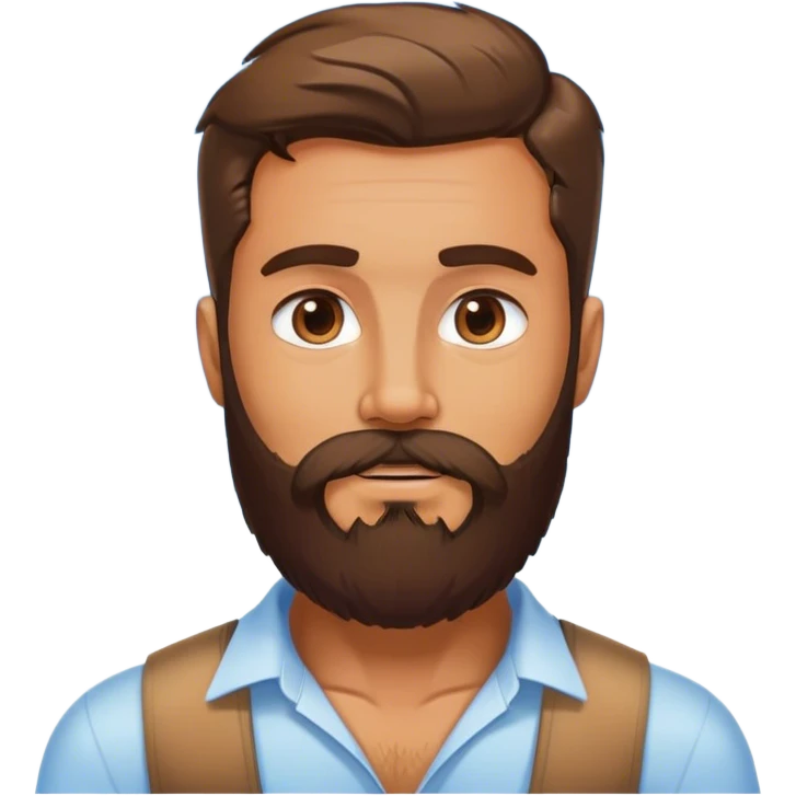 bearded man outdoors under sky emoji