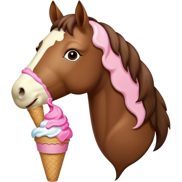 horse with icecream emoji