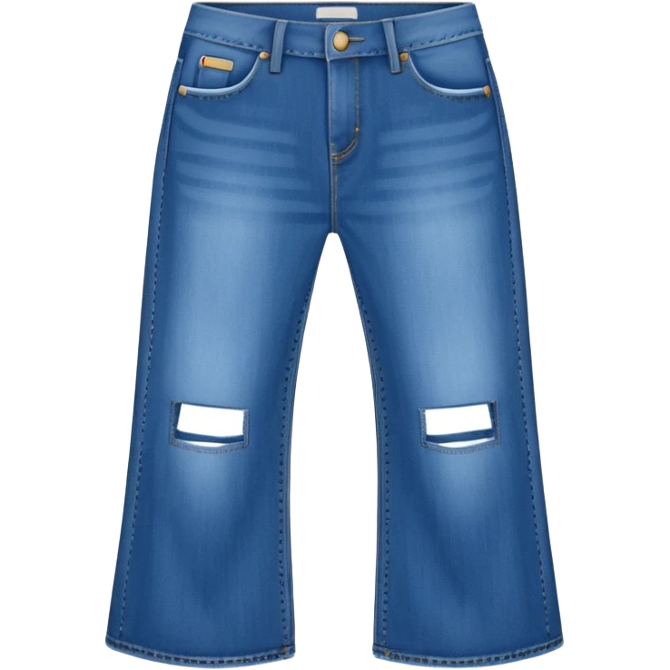 Baggy jeans with flared jeans No cut emoji