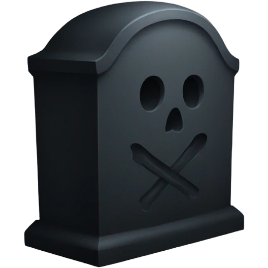 Black grave emoji