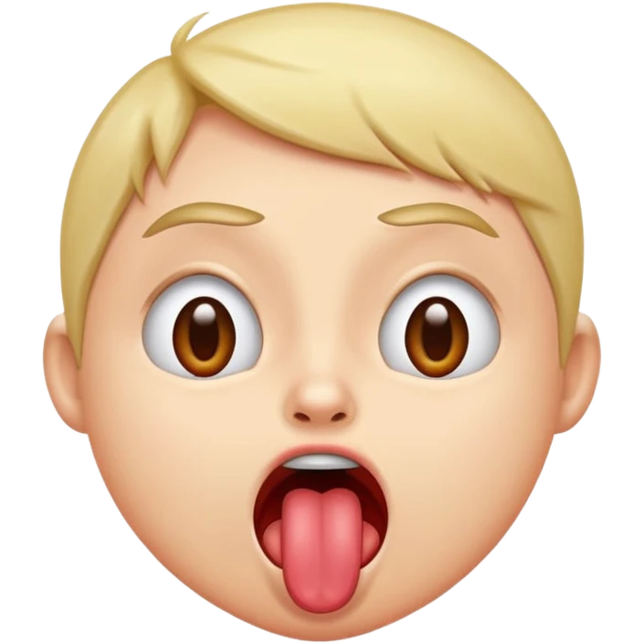 sticking tongue out in an antagonizing way emoji
