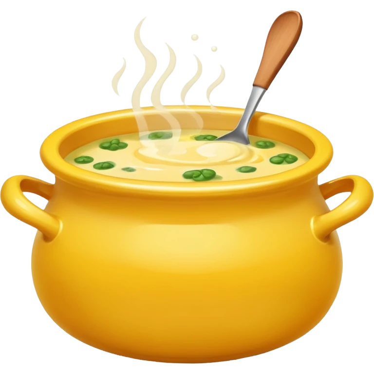 yellow pot with soup emoji