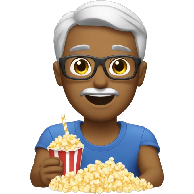 papi qui mange du popcorn  emoji