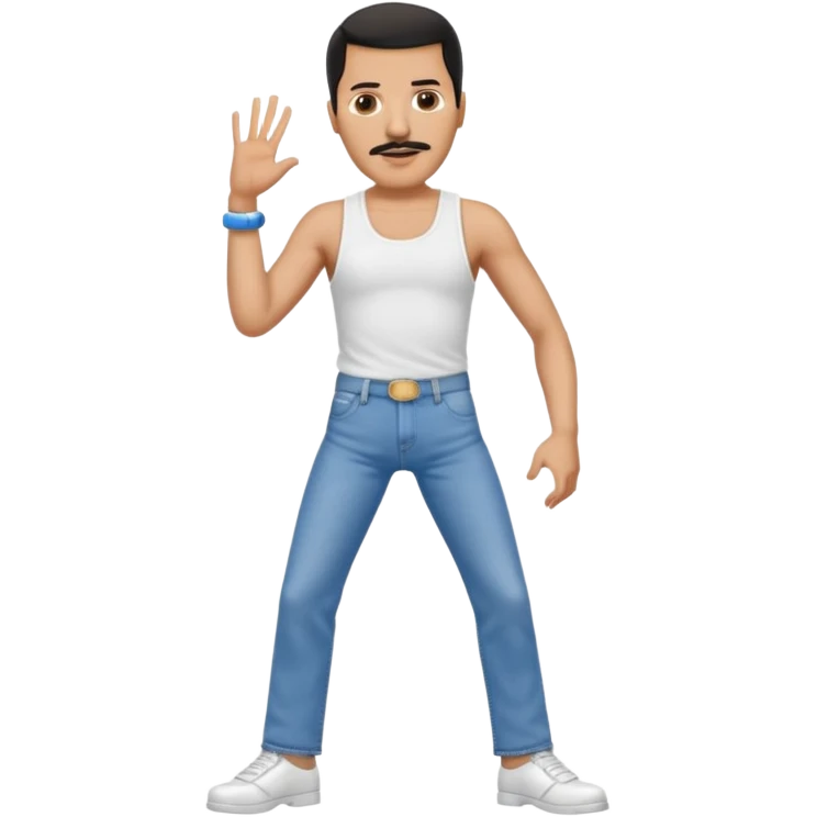 Freddy mercury famous stand full body emoji