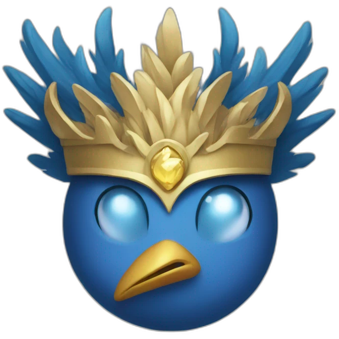 blue phoenix crown  emoji