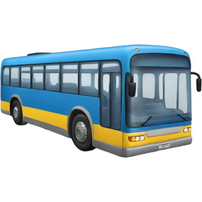 autobus amarillo y azul emoji