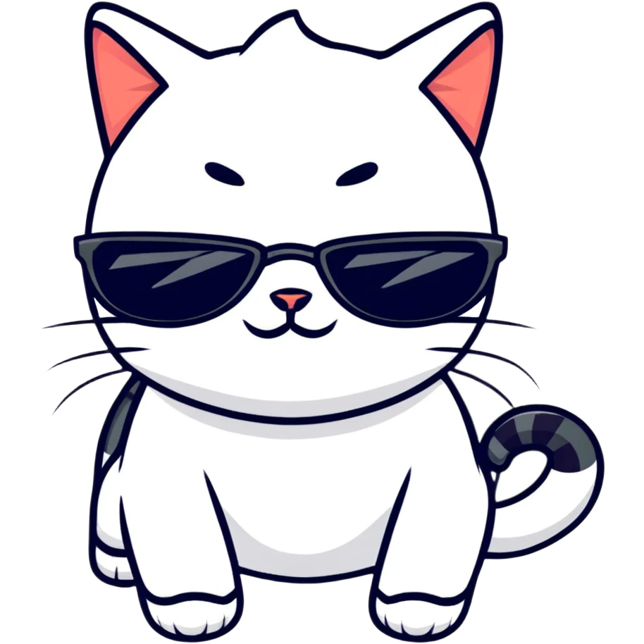Cat with sunglasses emoji