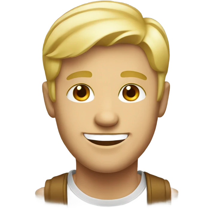 smiling blonde male portrait emoji