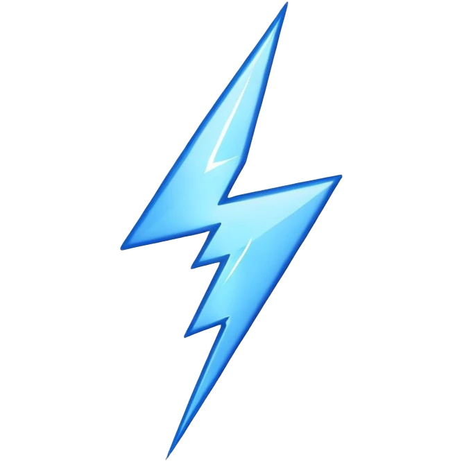 Blue lightning  emoji