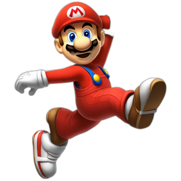 Mario doing a slam dunk emoji