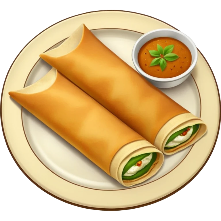 South Indian dosa with chutney emoji emoji
