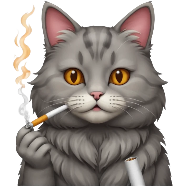 cat with cigarete emoji