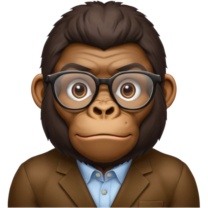 Gorilla with glasses emoji