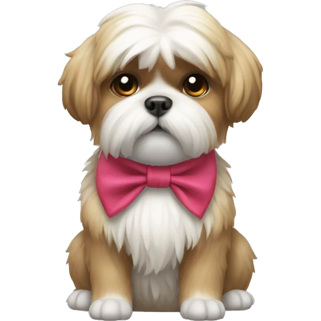 Shitzu with a bow emoji