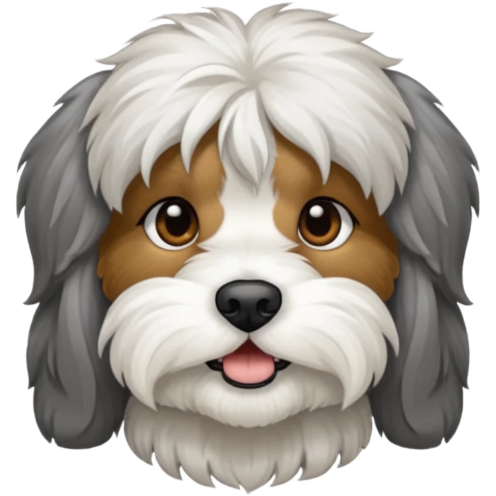 Tibetan terrier with an underbite emoji