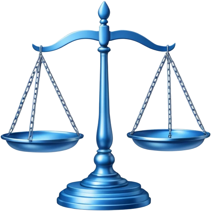 blue scales of justice emoji