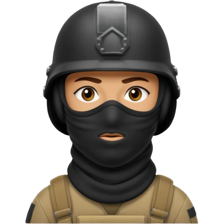 
Iraqi soldier in helmet and balaclava emoji