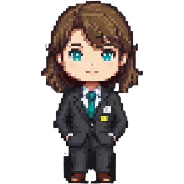 simple chibi office worker in business casual emoji