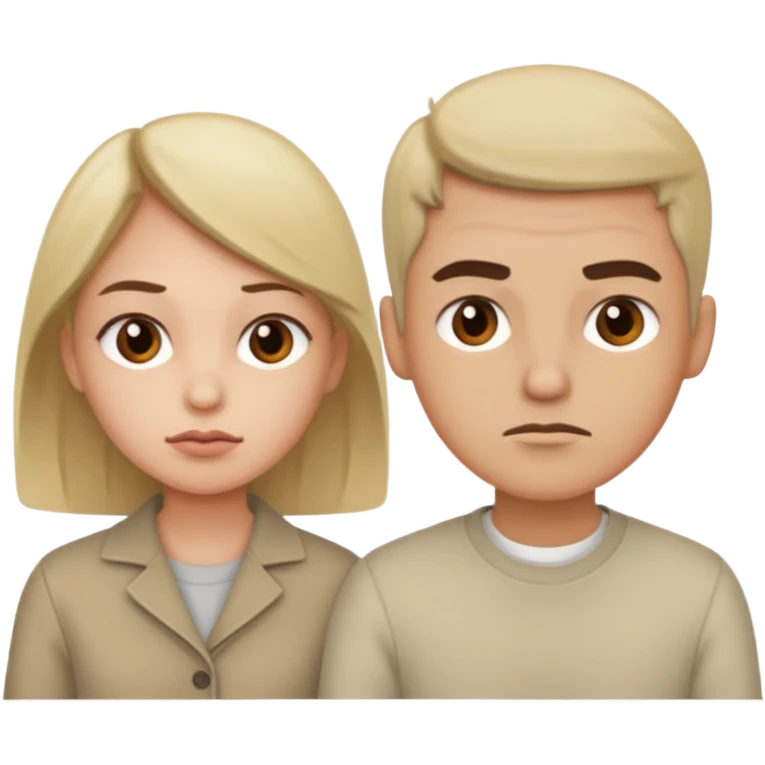 Two people that are bored emoji
