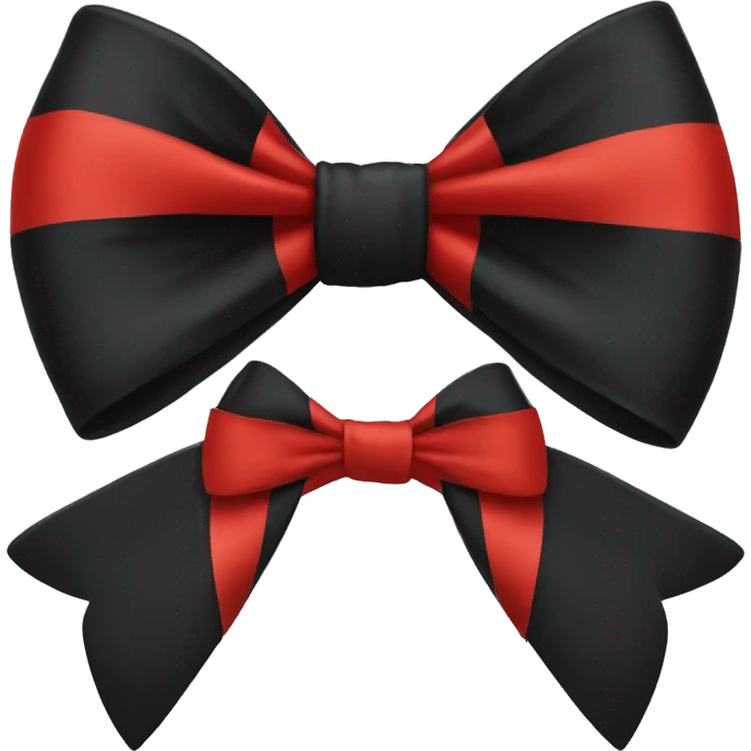 red and black bow emoji