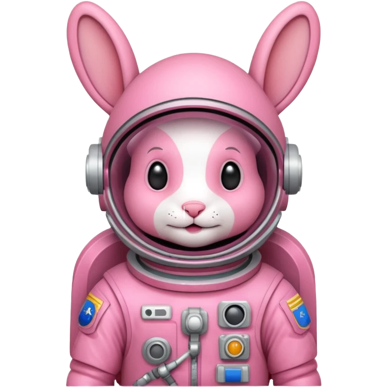 pink rabbit astronaut emoji