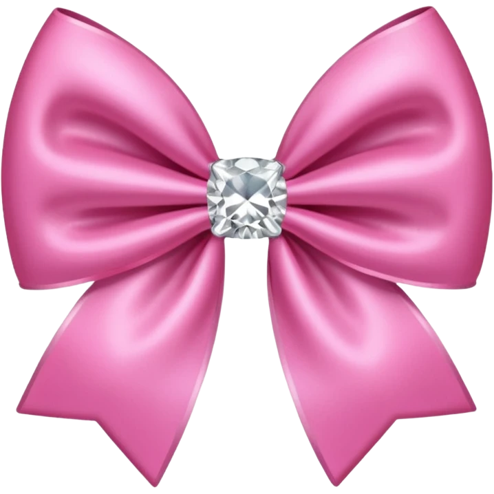 Pink bow covered in diamonds  emoji