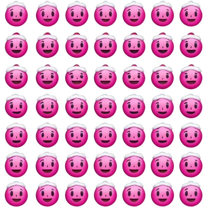 Cute pink Christmas and new years emojis emoji