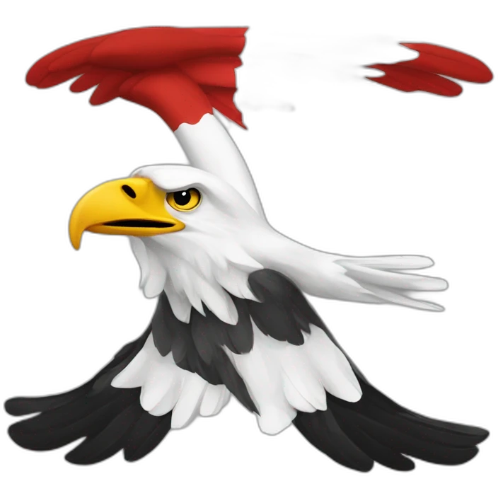 drapeau de la prusse noire et blanc aigle emoji